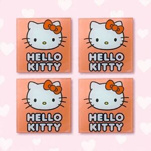 Hello Kitty Inspired Resin Coaster Set – Set of 4